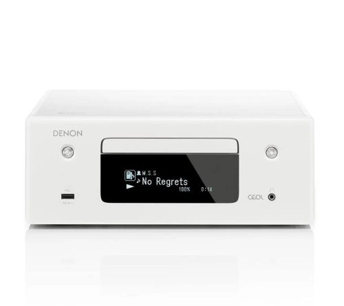 DENON RCDN-10 WHITE SZTEREÓ RÁDIÓERŐSÍTŐ CD LEJÁTSZÓ MIKROHIFI FEHÉR