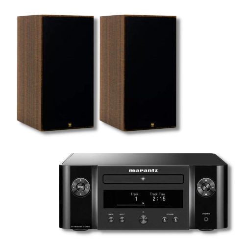 MARANTZ MCR612 MELODY X SZTEREO ERŐSÍTŐ + WILSON CLASSIC POLCSUGÁRZÓ - SZETT - FEKETE-FEKETE TÖLGY