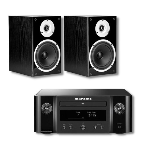 MARANTZ MCR612 MELODY X SZTEREÓ ERŐSÍTŐ + WILSON RAPTOR 3 POLCSUGÁRZÓ SZETT - FEKETE