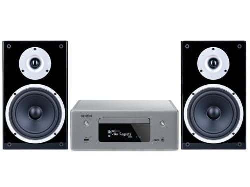 DENON RCDN-10 SZTEREÓ RÁDIÓERŐSÍTŐ CD LEJÁTSZÓ MIKROHIFI + WILSON RAPTOR 3 HÁTTÉRSUGÁRZÓ POLC-HANGFAL PÁR SZETT  SZÜRKE - FEKETE