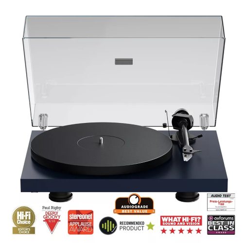 PRO-JECT DEBUT EVO 2 AUDIOFIL LEMEZJÁTSZÓ SELYEMFÉNYŰ ACÉL-KÉK